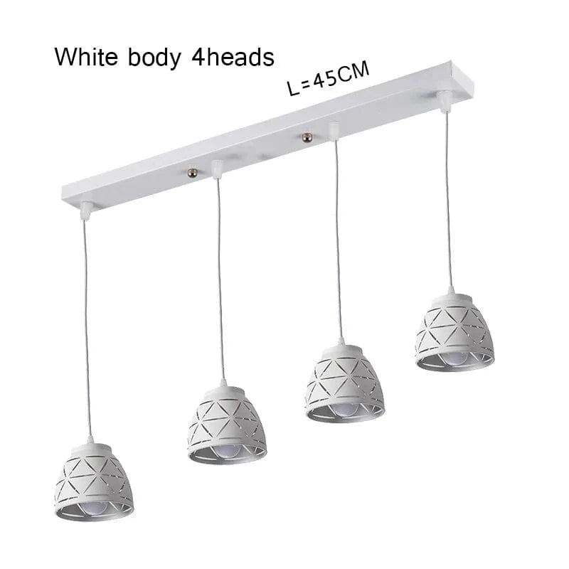 Suspension industrielle noir en métal. | Marco Lucetti B063-4L / Ampoule non incluse