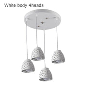 Suspension industrielle noir en métal. | Marco Lucetti B063-4R / Ampoule non incluse