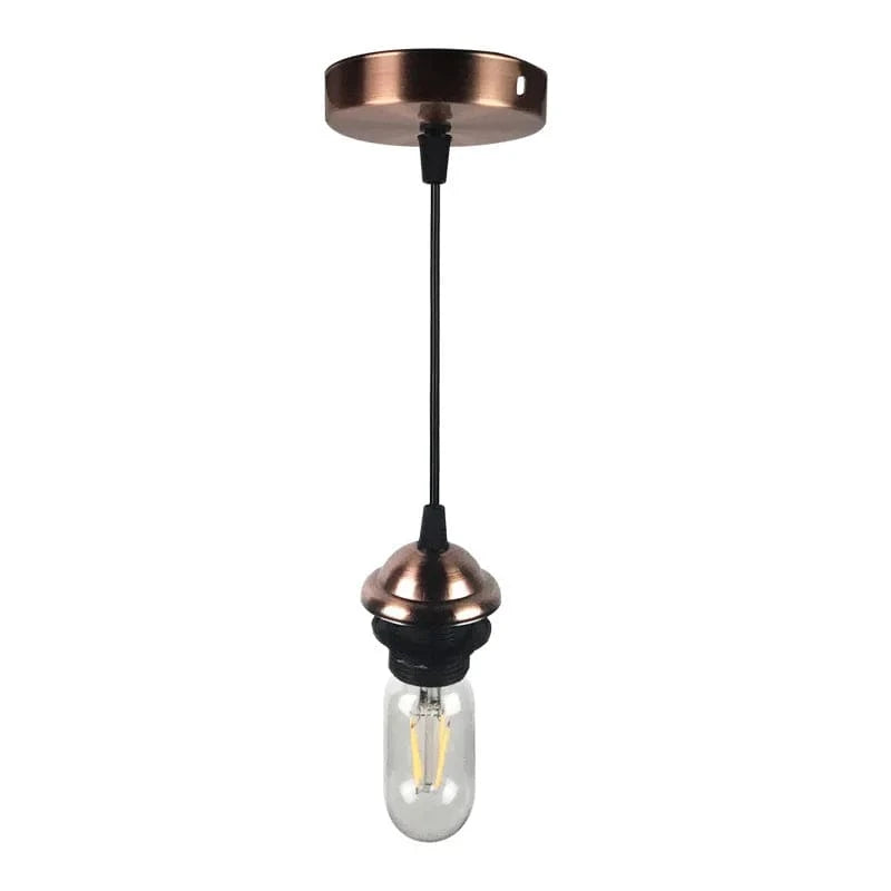 Suspension industrielle rétro "Copper Base" idéale pour les restaurants | Marco Lucetti A bronze rouge sans blub