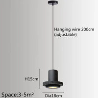 Suspension Industrielle Rétro Luminaire LED Nordique pour Bar Salle À Manger Chambre | Marco Lucetti J. / Blanc froid