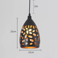 Suspension industrielle rétro pour restaurant | Marco Lucetti A / Sans ampoule