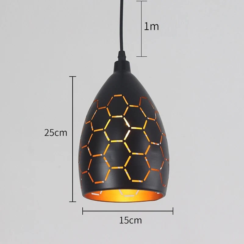 Suspension industrielle rétro pour restaurant | Marco Lucetti B / Sans ampoule