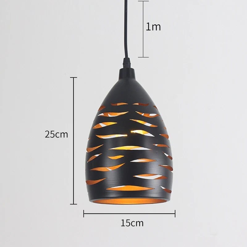 Suspension industrielle rétro pour restaurant | Marco Lucetti D / Sans ampoule