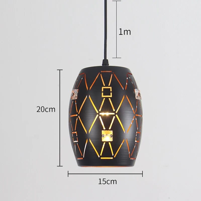 Suspension industrielle rétro pour restaurant | Marco Lucetti E / Sans ampoule