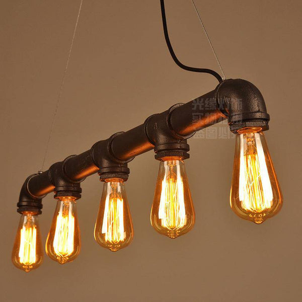 Suspension industrielle rustique à multiples lampes | Marco Lucetti