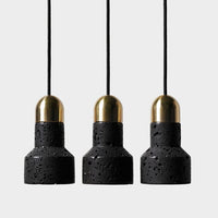 Suspension industrielle Terra Noire / Dorée | Marco Lucetti