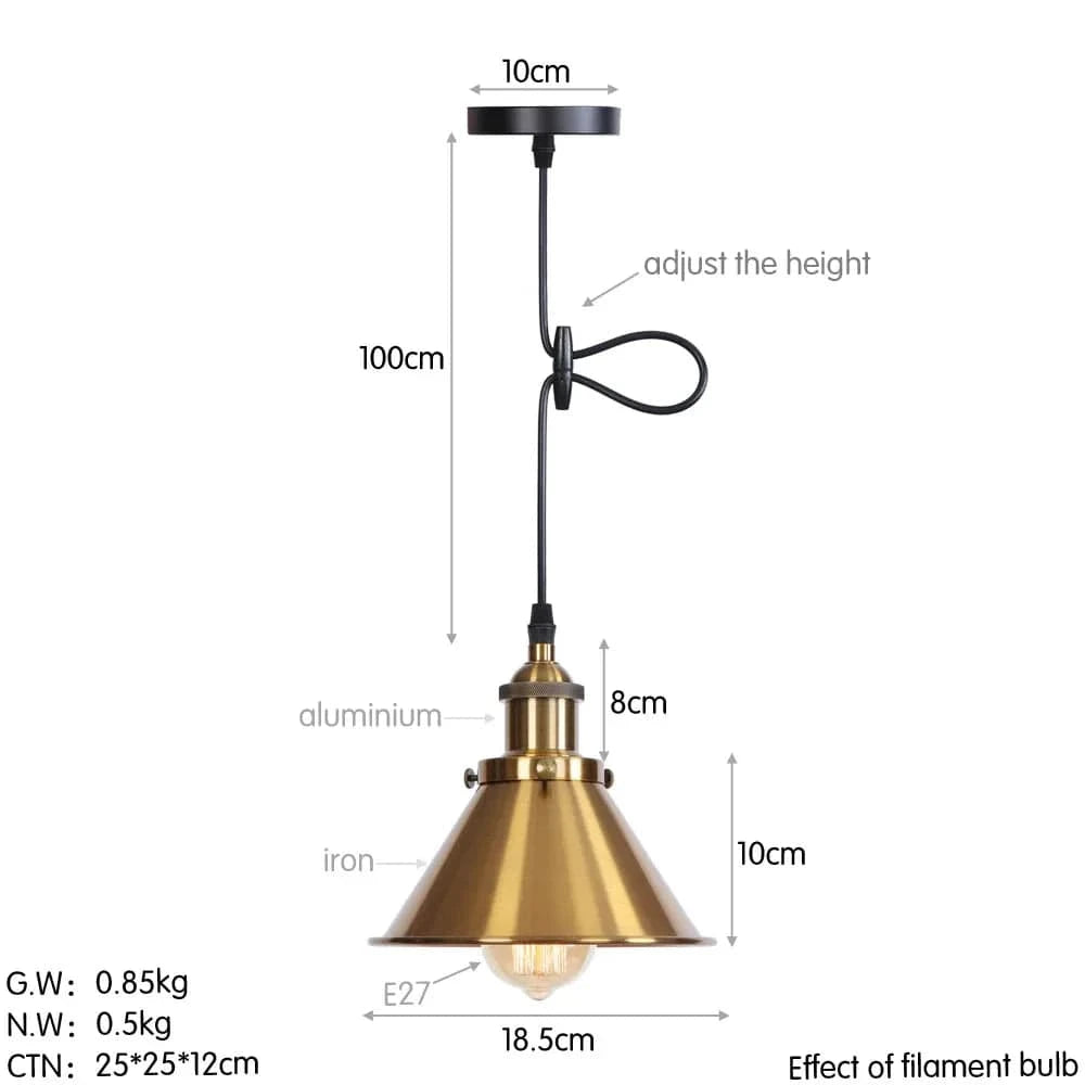 Suspension Industrielle Vintage avec Abat-jour en Fer | Marco Lucetti F