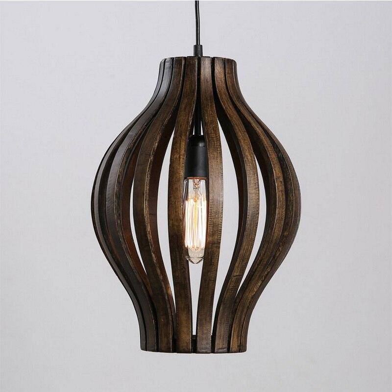 Suspension industrielle vintage en bois | Marco Lucetti