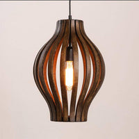 Suspension industrielle vintage en bois | Marco Lucetti