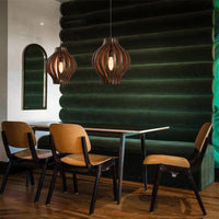 Suspension industrielle vintage en bois | Marco Lucetti