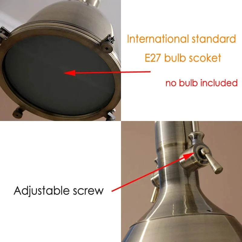 Suspension industrielle Vintage en verre E27 | Marco Lucetti