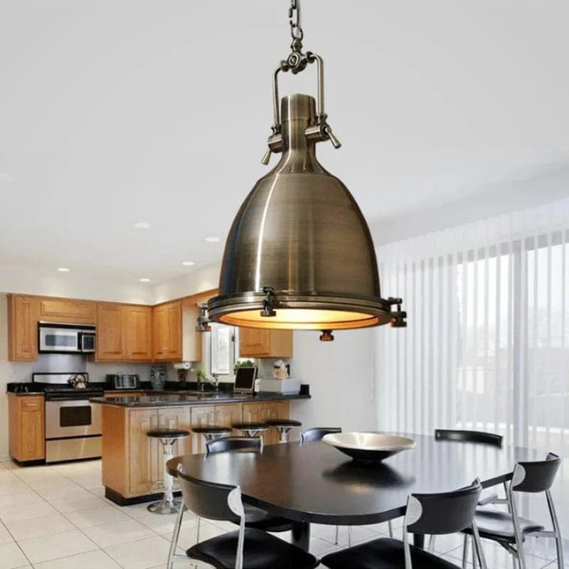 Suspension industrielle Vintage en verre E27 | Marco Lucetti