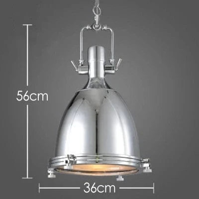 Suspension industrielle Vintage en verre E27 | Marco Lucetti Argent