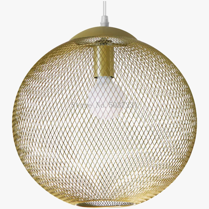Suspension industrielle vintage LED en fer doré - Style Industriel