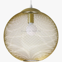 Suspension industrielle vintage LED en fer doré - Style Industriel