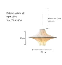 Suspension italienne en soie de luxe | Marco Lucetti B-Dia-50cm / Lumière naturelle