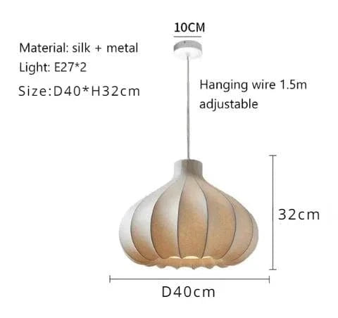 Suspension italienne en soie de luxe | Marco Lucetti C-Dia-D40cm / Lumière naturelle