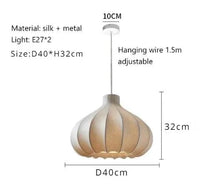 Suspension italienne en soie de luxe | Marco Lucetti C-Dia-D40cm / Lumière naturelle