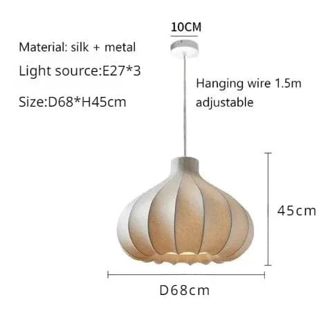 Suspension italienne en soie de luxe | Marco Lucetti C-Dia-D68cm / Lumière froide
