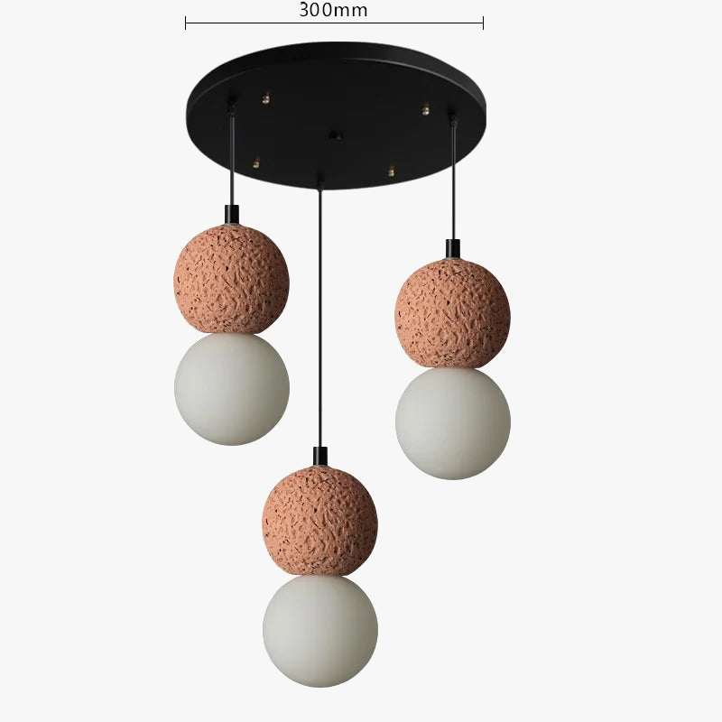 Suspension LED Ballsy Cement - Style Nordique Moderne