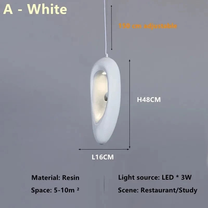 Suspension Japonais créatif Wabi Sabi Art Vent Table à manger Restaurant Matériau chambre Chevet Café Modèle Maison Décor | Marco Lucetti A blanc / Lumière trichromatique