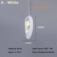 Suspension Japonais créatif Wabi Sabi Art Vent Table à manger Restaurant Matériau chambre Chevet Café Modèle Maison Décor | Marco Lucetti A blanc / Lumière trichromatique