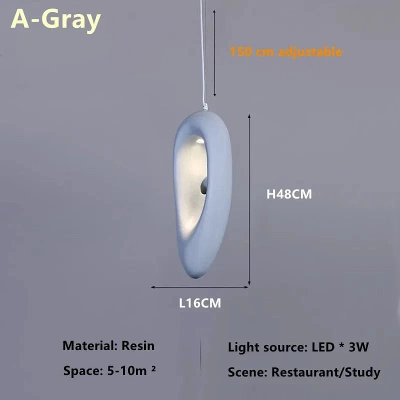 Suspension Japonais créatif Wabi Sabi Art Vent Table à manger Restaurant Matériau chambre Chevet Café Modèle Maison Décor | Marco Lucetti A-Gris / Lumière trichromatique