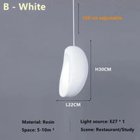 Suspension Japonais créatif Wabi Sabi Art Vent Table à manger Restaurant Matériau chambre Chevet Café Modèle Maison Décor | Marco Lucetti B-Blanc / Lumière trichromatique