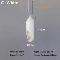 Suspension Japonais créatif Wabi Sabi Art Vent Table à manger Restaurant Matériau chambre Chevet Café Modèle Maison Décor | Marco Lucetti C-Blanc / Lumière trichromatique
