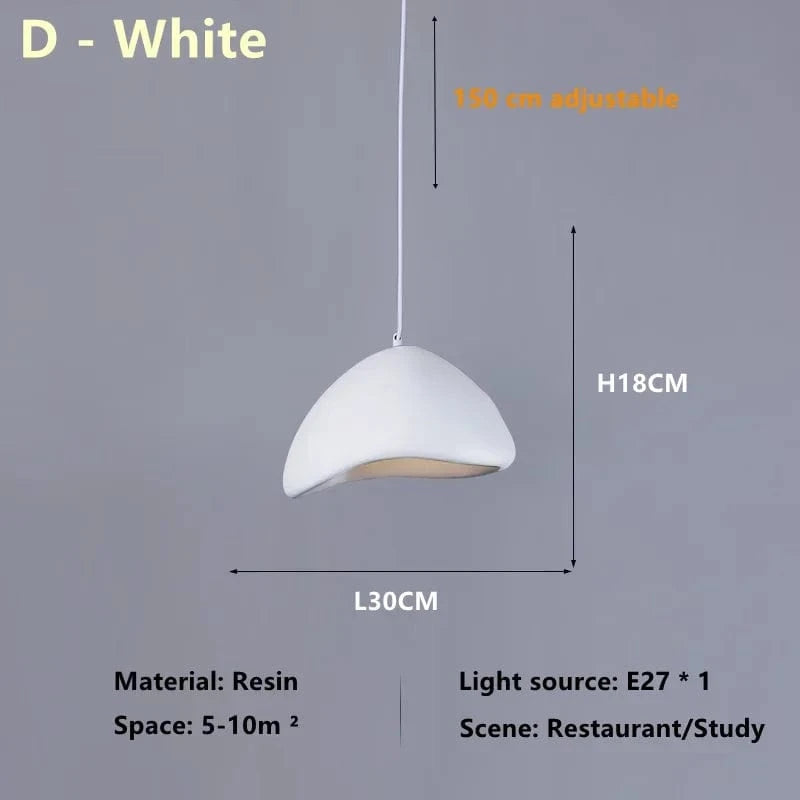 Suspension Japonais créatif Wabi Sabi Art Vent Table à manger Restaurant Matériau chambre Chevet Café Modèle Maison Décor | Marco Lucetti D-Blanc / Lumière trichromatique