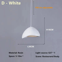 Suspension Japonais créatif Wabi Sabi Art Vent Table à manger Restaurant Matériau chambre Chevet Café Modèle Maison Décor | Marco Lucetti D-Blanc / Lumière trichromatique