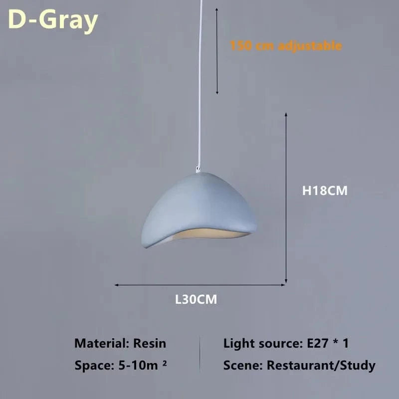 Suspension Japonais créatif Wabi Sabi Art Vent Table à manger Restaurant Matériau chambre Chevet Café Modèle Maison Décor | Marco Lucetti D-Gris / Lumière chaude 3000K