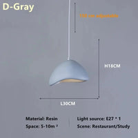 Suspension Japonais créatif Wabi Sabi Art Vent Table à manger Restaurant Matériau chambre Chevet Café Modèle Maison Décor | Marco Lucetti D-Gris / Lumière chaude 3000K