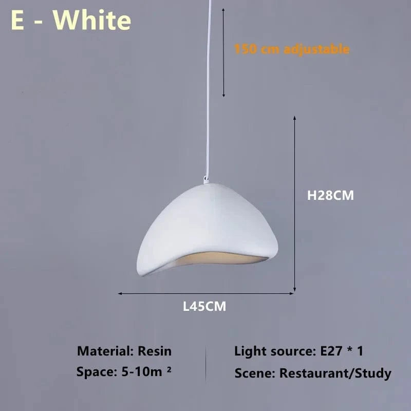 Suspension Japonais créatif Wabi Sabi Art Vent Table à manger Restaurant Matériau chambre Chevet Café Modèle Maison Décor | Marco Lucetti E-Blanc / Lumière trichromatique