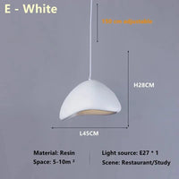 Suspension Japonais créatif Wabi Sabi Art Vent Table à manger Restaurant Matériau chambre Chevet Café Modèle Maison Décor | Marco Lucetti E-Blanc / Lumière trichromatique