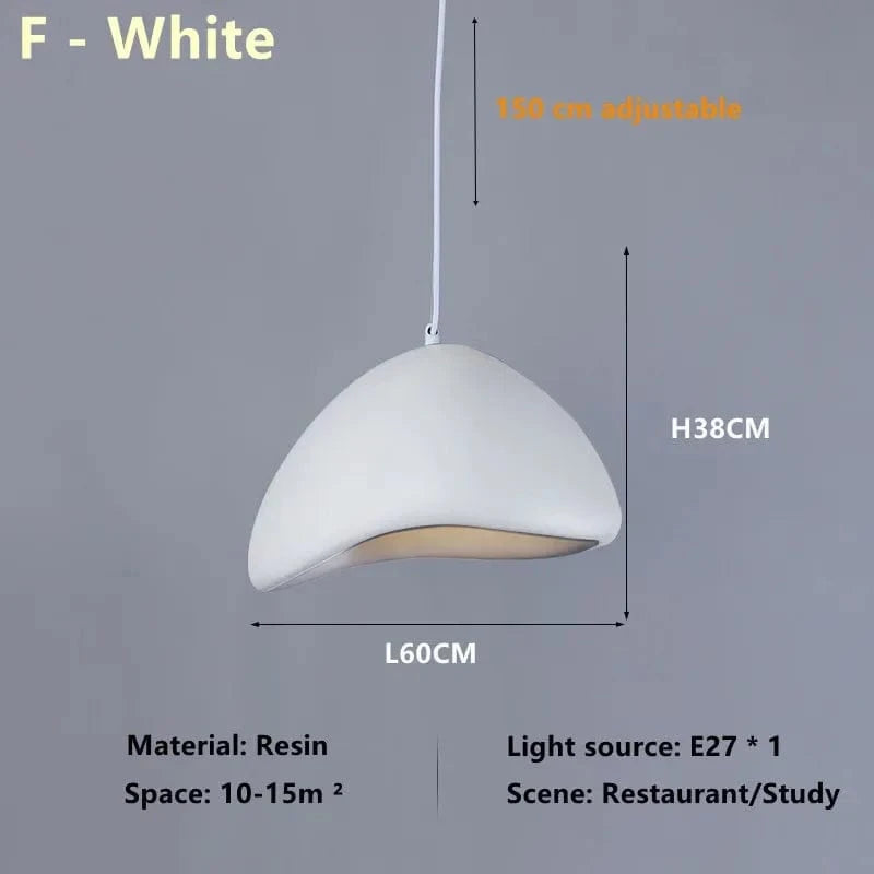 Suspension Japonais créatif Wabi Sabi Art Vent Table à manger Restaurant Matériau chambre Chevet Café Modèle Maison Décor | Marco Lucetti F-Blanc / Lumière trichromatique