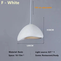 Suspension Japonais créatif Wabi Sabi Art Vent Table à manger Restaurant Matériau chambre Chevet Café Modèle Maison Décor | Marco Lucetti F-Blanc / Lumière trichromatique
