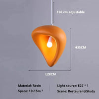 Suspension Japonais créatif Wabi Sabi Art Vent Table à manger Restaurant Matériau chambre Chevet Café Modèle Maison Décor | Marco Lucetti G-orange / Lumière trichromatique