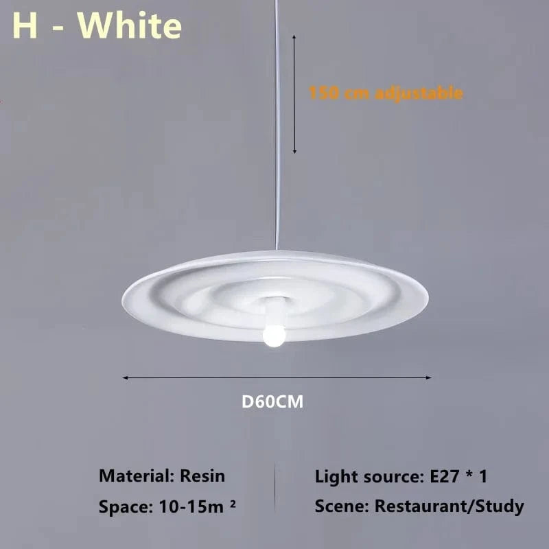 Suspension Japonais créatif Wabi Sabi Art Vent Table à manger Restaurant Matériau chambre Chevet Café Modèle Maison Décor | Marco Lucetti H-Blanc / Lumière trichromatique