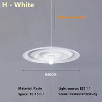 Suspension Japonais créatif Wabi Sabi Art Vent Table à manger Restaurant Matériau chambre Chevet Café Modèle Maison Décor | Marco Lucetti H-Blanc / Lumière trichromatique