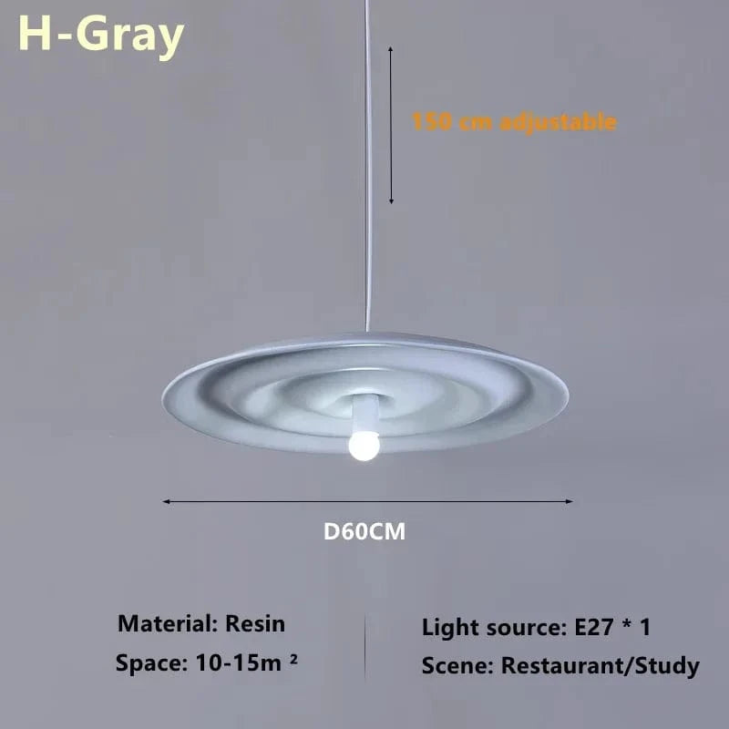 Suspension Japonais créatif Wabi Sabi Art Vent Table à manger Restaurant Matériau chambre Chevet Café Modèle Maison Décor | Marco Lucetti H-Gris / Lumière trichromatique