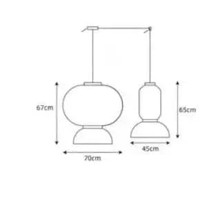 Suspension Japonais Zen | Marco Lucetti Combinaison 2 1 / Blanc froid