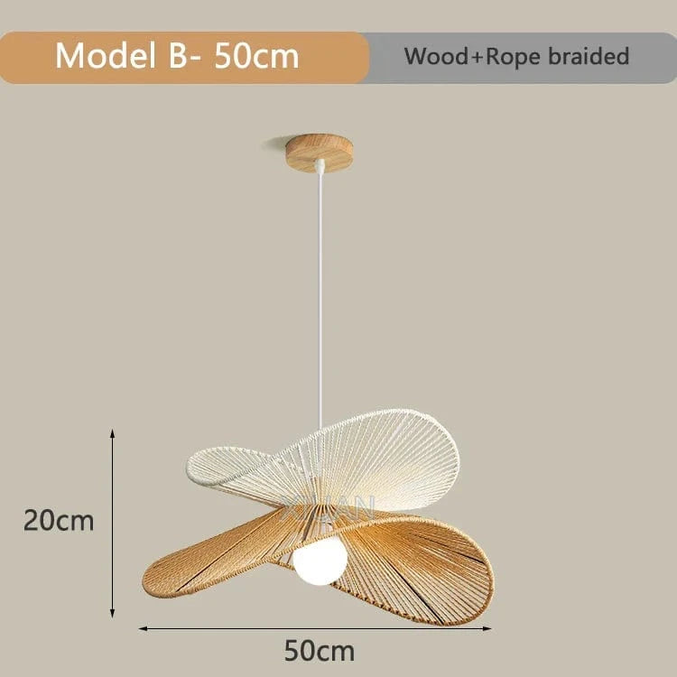 Suspension japonaise artisanale | Marco Lucetti B 50 cm / Lumière blanche