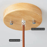 Suspension japonaise en bois et verre - Élégance authentique | Marco Lucetti