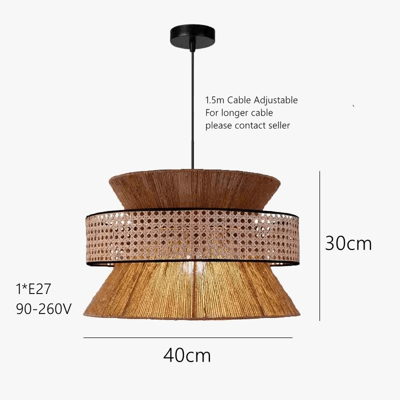 Suspension japonaise en corde de chanvre tissée à la main | Marco Lucetti