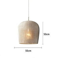 Suspension Japonaise en Rotin Fait Main | Marco Lucetti Blanc 50cm