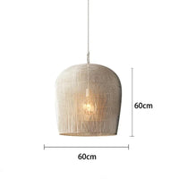 Suspension Japonaise en Rotin Fait Main | Marco Lucetti Blanc 60cm