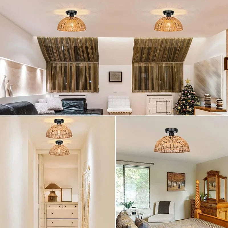 Suspension japonaise en rotin tricoté - Luminaria | Marco Lucetti