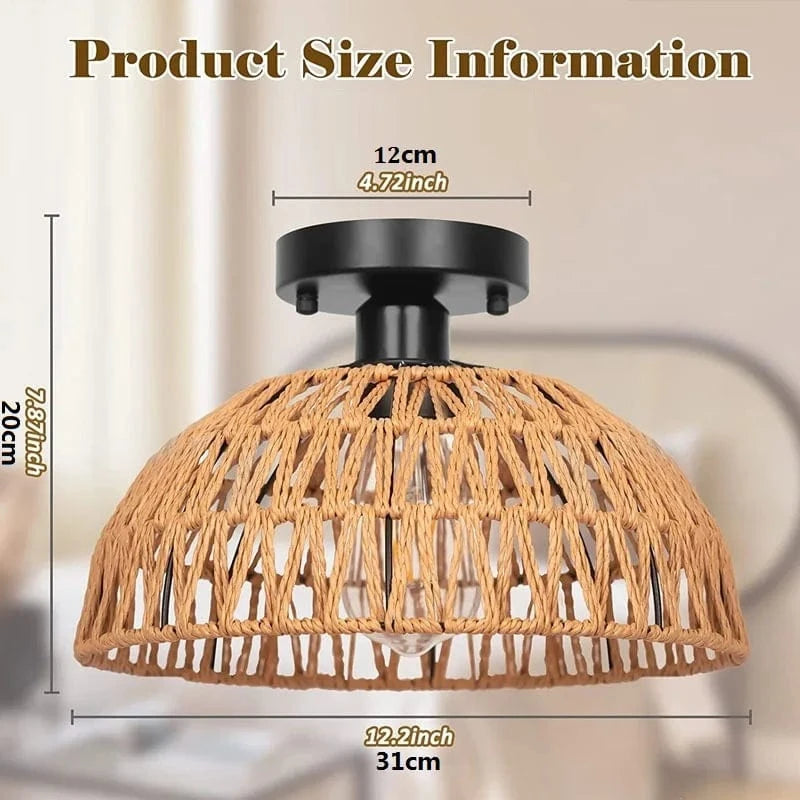 Suspension japonaise en rotin tricoté - Luminaria | Marco Lucetti