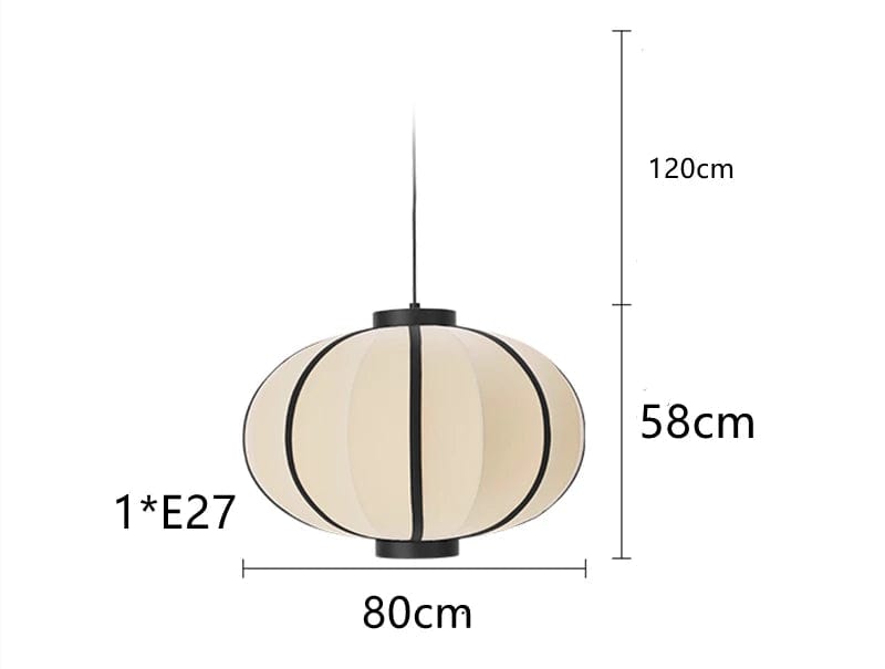 Suspension Japonaise Jobi : Chambre chez l'Habitant - Tissu Salon Traditionnel Japonais - Restaurant Éclairage LED | Marco Lucetti